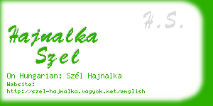 hajnalka szel business card